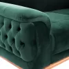 BENNINGTON 3-seater sofa-bed, cypress green velvet, 240x95x80