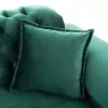 BENNINGTON 3-seater sofa-bed, cypress green velvet, 240x95x80