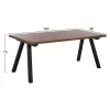 DINING TABLE ARTI  MDF TOP WALNUT VENEER METAL LEGS 180X90X75H