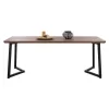 DINING TABLE JAY  MDF TOP WALNUT VENEER METAL LEGS 200x100x75H