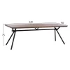 DINING TABLE MANDY  MDF TOP WITH WALNUT WOOD VENEER METAL LEGS 220x90x75H