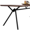 DINING TABLE MANDY  MDF TOP WITH WALNUT WOOD VENEER METAL LEGS 220x90x75H