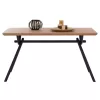 DINING TABLE MANDY  MDF TOP WITH OAK WOOD VENEER METAL LEGS 140x80x75H