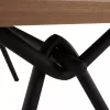 DINING TABLE MANDY  MDF TOP WITH OAK WOOD VENEER METAL LEGS 140x80x75H