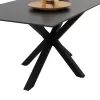 DINING TABLE SYNTEC  SINTERED STONE BLACK METAL LEGS 160x90x75H cm