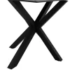 DINING TABLE SYNTEC  SINTERED STONE BLACK METAL LEGS 160x90x75H cm