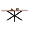 DINING TABLE SARI  MDF TOP WITH WALNUT WOOD VENEER RUSTIC STYLE 180x90x75Hεκ.