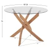 DINING TABLE ROUND JADA METAL LEGS TEMPERED GLASS Φ120X75Hcm.