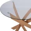 DINING TABLE ROUND JADA METAL LEGS TEMPERED GLASS Φ120X75Hcm.