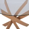 DINING TABLE ROUND JADA METAL LEGS TEMPERED GLASS Φ120X75Hcm.