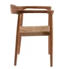 ARMCHAIR TEAK WOOD AND SYNTHETIC ROPE SEAT NATURAL COLOR  59.5x56x76.5 cm.