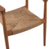 ARMCHAIR TEAK WOOD AND SYNTHETIC ROPE SEAT NATURAL COLOR  59.5x56x76.5 cm.