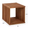 SIDE TABLE CUBE 1-PIECE MADE OF TEAK WOOD  40x40,5x40,5H cm.