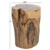 STUMP SIDE TABLE FB99374 SOLID TEAK TRUNK NATURAL Φ30-35X45