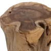 STUMP SIDE TABLE FB99374 SOLID TEAK TRUNK NATURAL Φ30-35X45