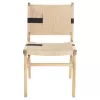 LEISURE CHAIR RUBBERWOOD AND ROPE IN NATURAL RUSTIC COLOR 50x60x88Hcm.