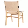 LEISURE CHAIR RUBBERWOOD AND ROPE IN NATURAL RUSTIC COLOR 50x60x88Hcm.