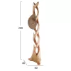 COAT-STAND  SOLID SUAR NATURAL COLOR 40X40X200