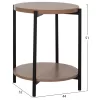 SIDE TABLE NED  ROUND MELAMINE 2 LEVELS METAL LEGS Φ40x52Hcm.