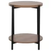 SIDE TABLE NED  ROUND MELAMINE 2 LEVELS METAL LEGS Φ40x52Hcm.