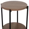 SIDE TABLE NED  ROUND MELAMINE 2 LEVELS METAL LEGS Φ40x52Hcm.