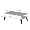 COFFEE TABLE  MELAMINE IN WALNUT-BLACK MARBLE LOOK 105x60x37.6Hcm.