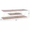 TV STAND TARS  MELAMINE SONOMA WHITE 120x32x33Hcm.