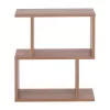 SIDE TABLE AMABELLA  WITH OPEN STORAGE SPACES MELAMINE IN NATURAL WOOD COLOR 45x17x52Hcm.