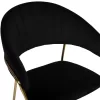 ARMCHAIR THEODORE  BLACK VELVET AND GOLDEN FRAME 55Χ50Χ82Hcm.