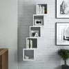 WALL SHELVES 5PCS  WHITE MELAMINE 30x30x24Hcm.