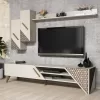 TV COMBO FURNITURE  MELAMINE IN CREAM COLOR 180x37x40Hcm