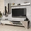 TV COMBO FURNITURE  MELAMINE IN CREAM COLOR 180x37x40Hcm