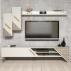 TV COMBO FURNITURE  MELAMINE IN CREAM COLOR 180x37x40Hcm