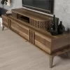 TV COMBO FURNITURE  MELAMINE IN WALNUT COLOR 168x39x51.6Hcm