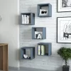 WALL SHELVES 5PCS  BLUE MELAMINE 30x30x24Hcm.