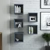 WALL SHELVES 5PCS  BLUE MELAMINE 30x30x24Hcm.