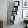 WALL SHELVES 5PCS  BLUE MELAMINE 30x30x24Hcm.