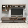 LIVING ROOM COMPOSITION  2PCS IN WALNUT-WHITE