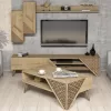 LIVING ROOM COMPOSITION  2PCS MELAMINE IN NATURAL OAK