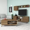 LIVING ROOM COMPOSITION  2PCS MELAMINE IN WALNUT COLOR