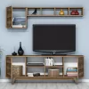 LIVING ROOM COMPOSITION  2PCS MELAMINE IN WALNUT COLOR