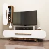 TV FURINITURE SET  MELAMINE IN WHITE-WALNUT