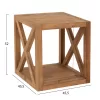 SIDE TABLE  SQUARE WITH STORAGE SPACE-RECYCLED TEAK WOOD 45x45x51Hcm.