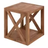 SIDE TABLE  SQUARE WITH STORAGE SPACE-RECYCLED TEAK WOOD 45x45x51Hcm.