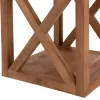 SIDE TABLE  SQUARE WITH STORAGE SPACE-RECYCLED TEAK WOOD 45x45x51Hcm.