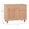 SHOE RACK-CABINET CASSIOPE  MELAMINE IN NATURAL WOOD COLOR 77Χ34Χ63.5Hcm.