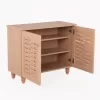 SHOE RACK-CABINET CASSIOPE  MELAMINE IN NATURAL WOOD COLOR 77Χ34Χ63.5Hcm.