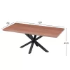 COFFEE TABLE  MDF WITH WALNUT VENEER TOP-BLACK METAL BASE 120x60x45.5Hcm.