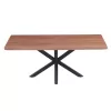 COFFEE TABLE  MDF WITH WALNUT VENEER TOP-BLACK METAL BASE 120x60x45.5Hcm.