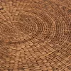 COFFEE TABLE ROUND ILION  WATER HYACINTH  IN BLACK-NATURAL COLOR Φ115x45Hcm.